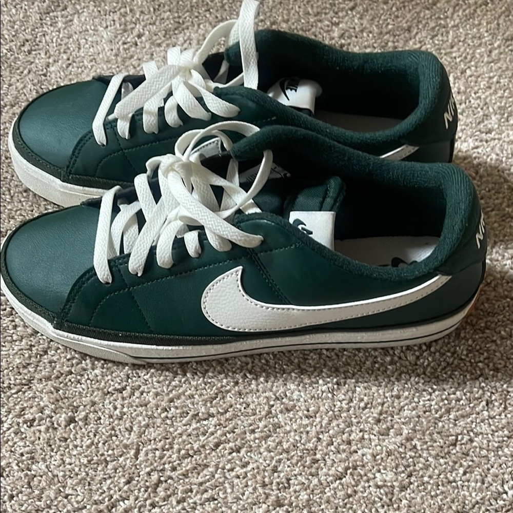 Nike Dark Green and White Sneakers